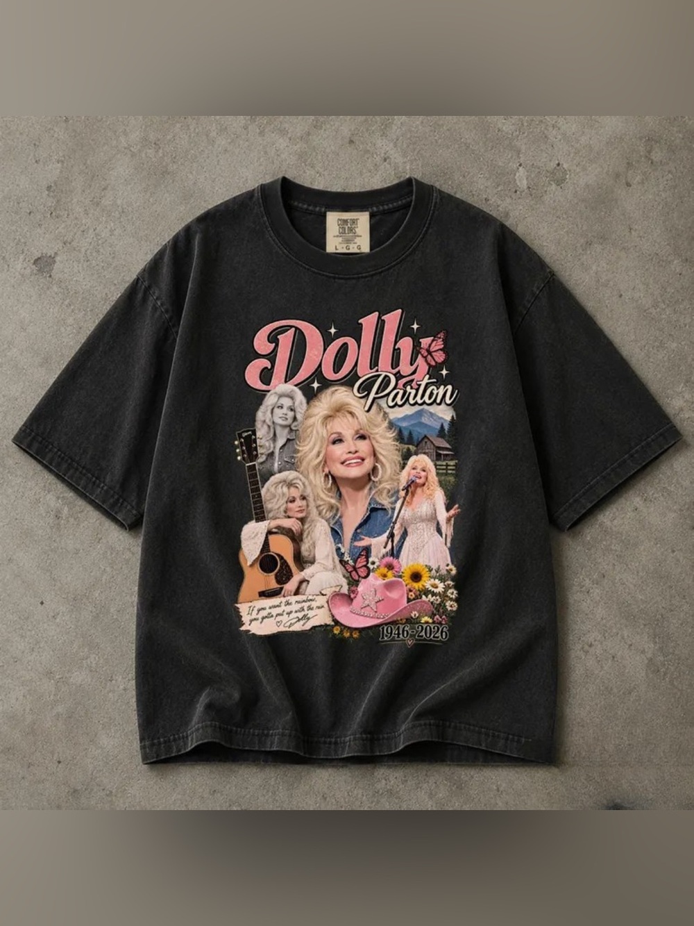 Dolly Parton Black Graphic Tee - Unisex Vintage Gift For Fan